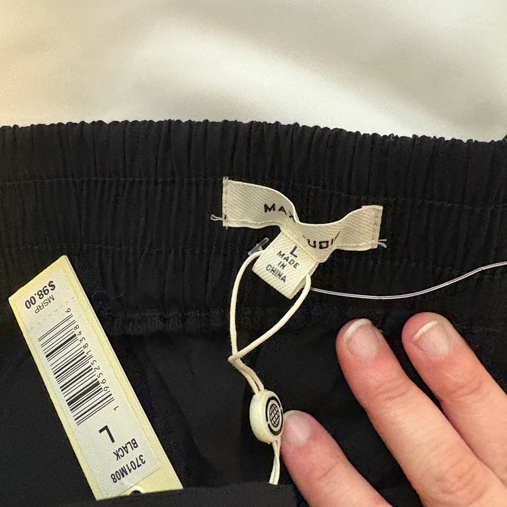 Max Studio Black Elastic Waist Pants - Picture 3 of 4